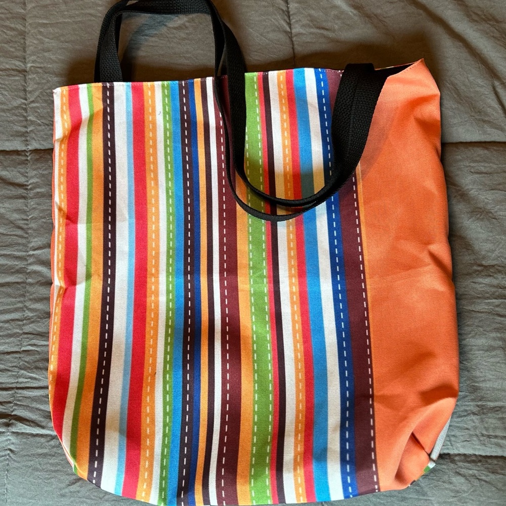 Colorful Striped Tote Bag